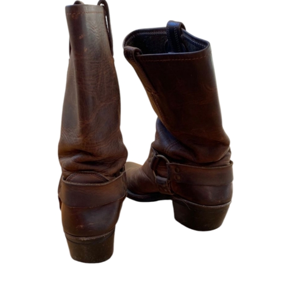 Frye Harness 12R Brown Leather Men’s Boots Size 10 - Picture 6 of 7